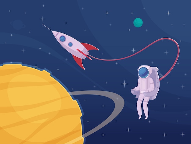 Астронавт анимационный плакат