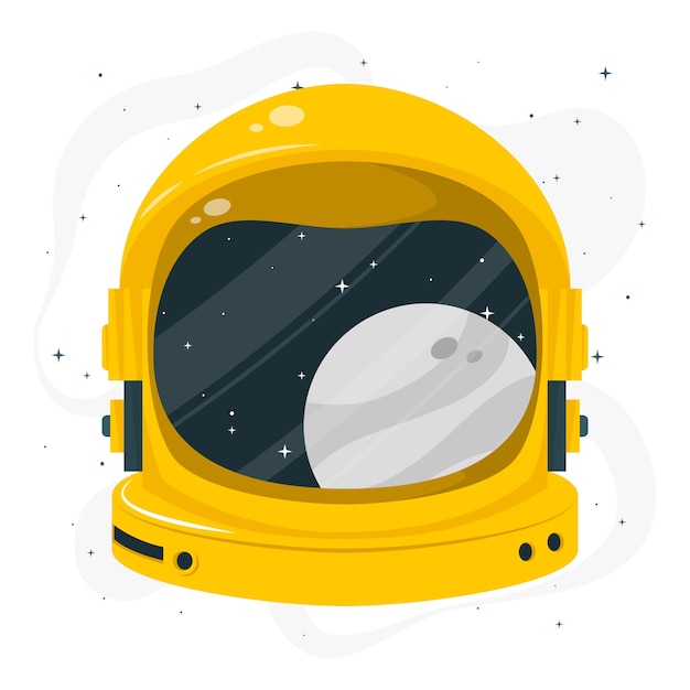 Astronaut helmet concept illustration