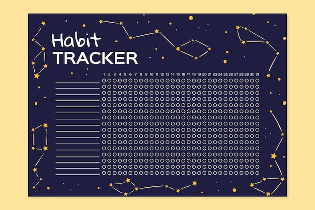 천문 습관 추적기 템플릿