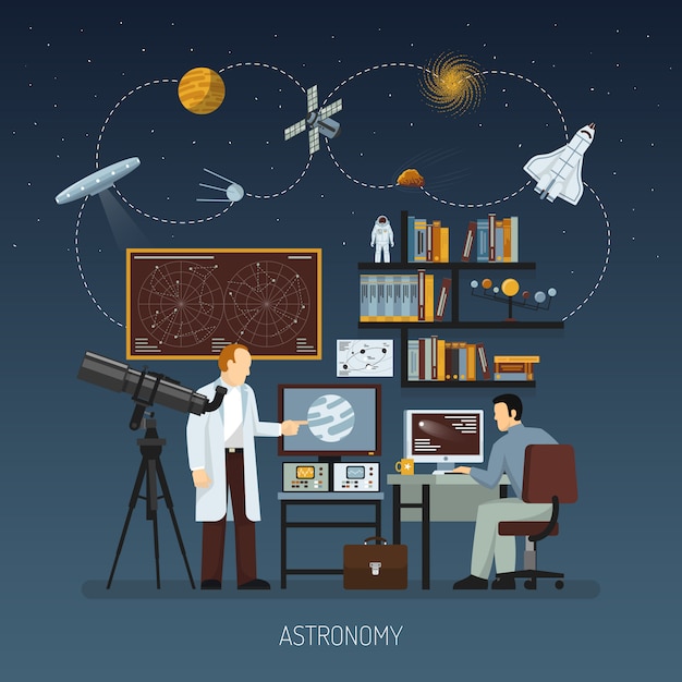 Vettore gratuito concetto di design di astronomia