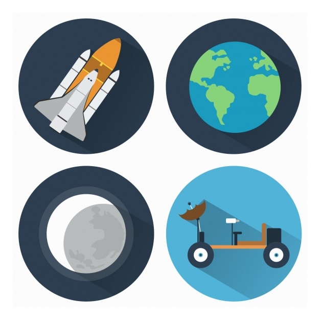 Free vector astronomy icons collection