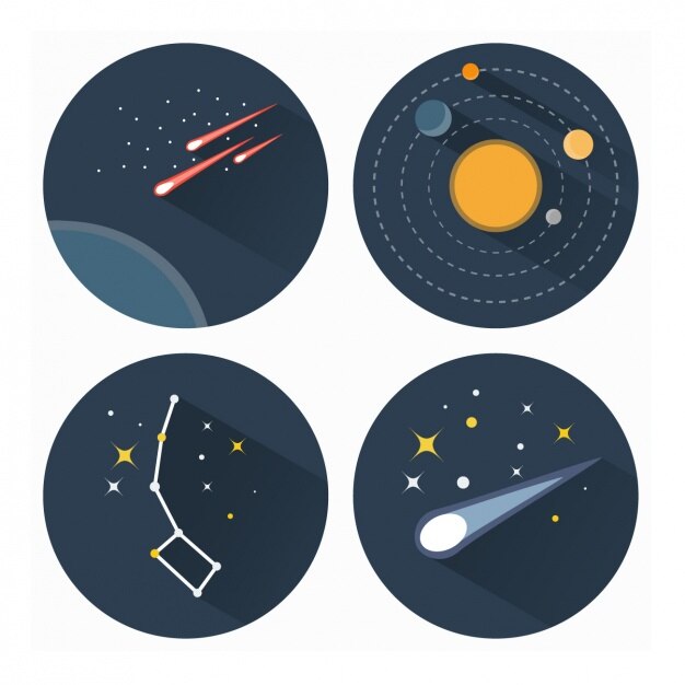 Astronomy icons collection