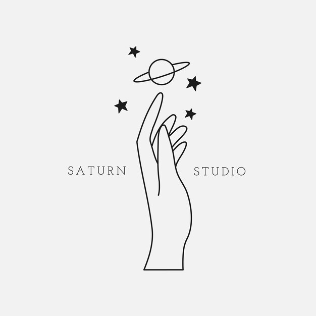 Astronomy logo template vector, editable minimal design