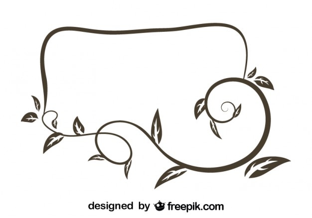 मुफ़्त वेक्टर asymmetric retro floral frame design