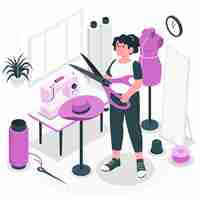 Free vector atelier concept illustration