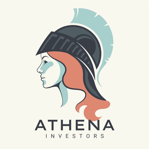 Athena character logo design