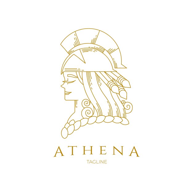 athena character logo design