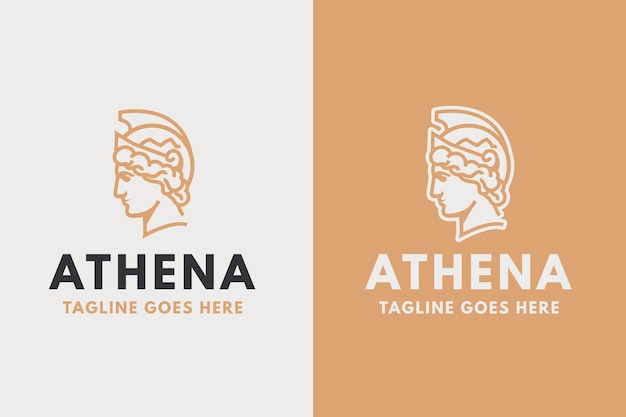 Free vector athena character logo design