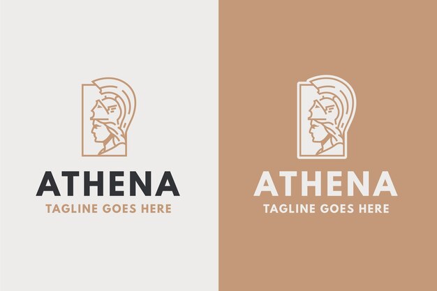 Disegno del logo del personaggio di Atena