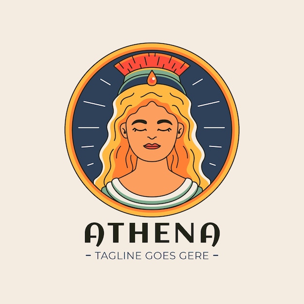 Athena logo design template