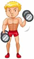 Free vector athlete doing weightlifting