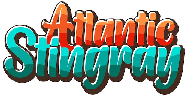 Free vector atlantic stingray text logo