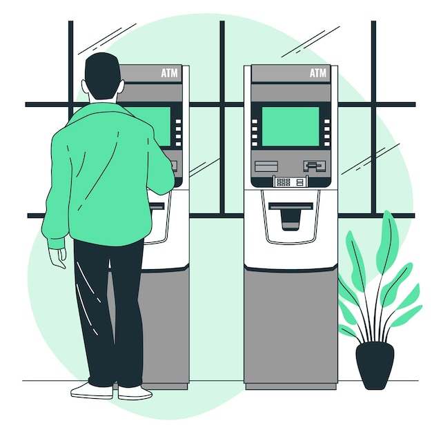 ATM 기계 개념 그림
