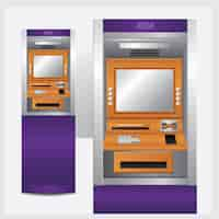 Free vector atm. vector illustration automatic teller machine