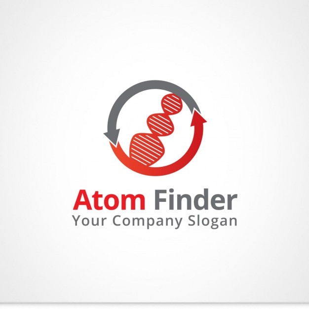 Free Vector atom finder logo