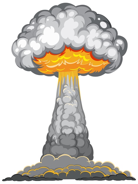 Free vector atomic bomb mushroom cloud
