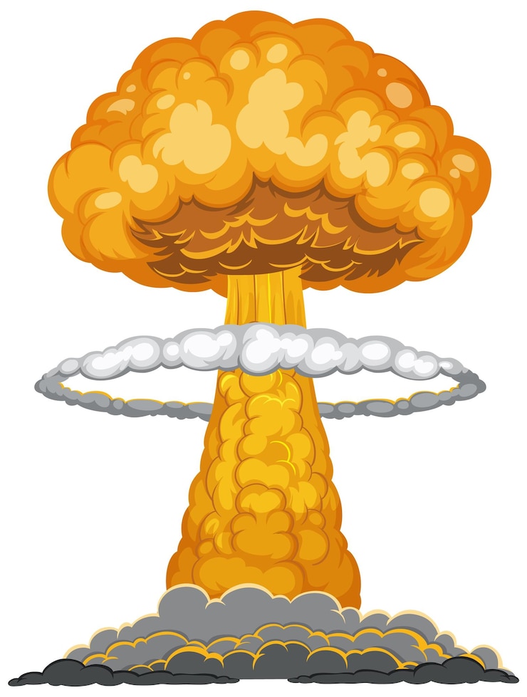Free Vector atomic bomb mushroom cloud