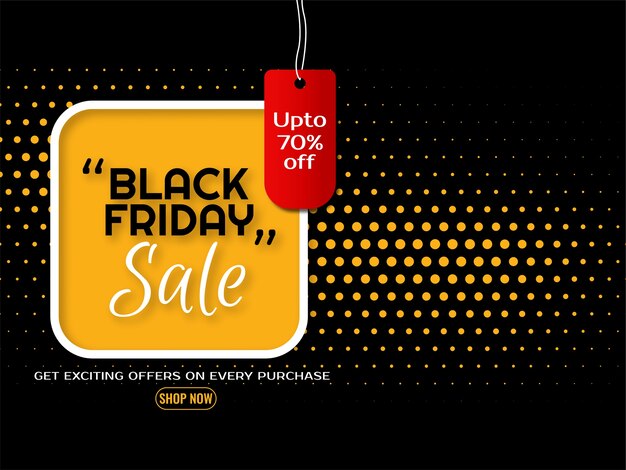 Free vector attractive background for black friday sale offer vector