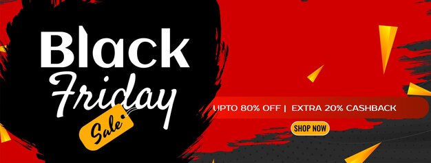 Attractive modern Black friday sale banner design vector