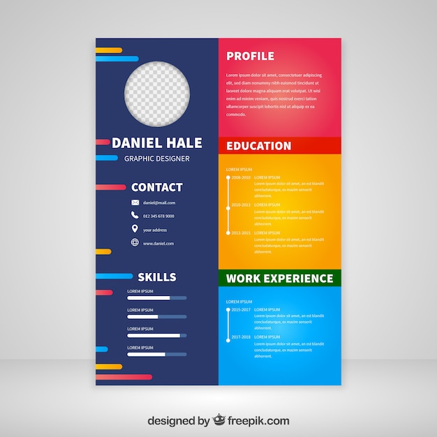 Attractive online curriculum template