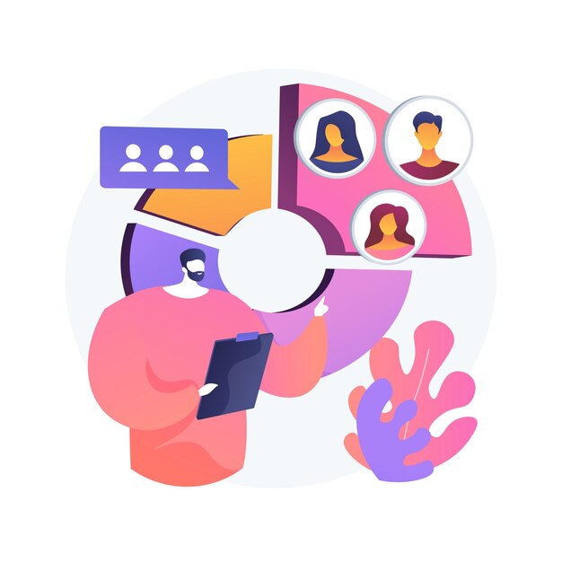 Audience segmentation abstract concept illustration