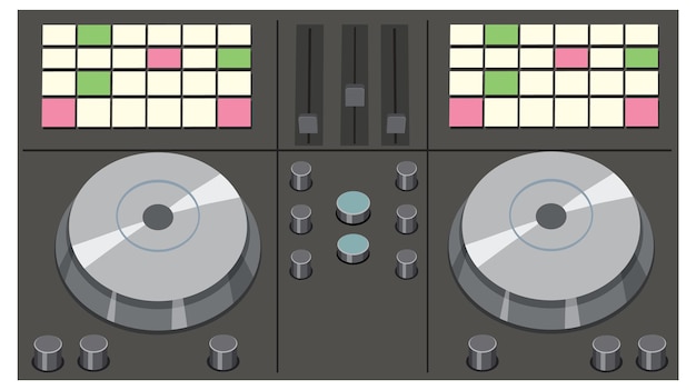 Audio console mixer vector