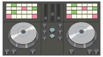 Vettore gratuito vettore mixer console audio
