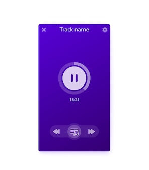 Интерфейс аудиоплеера, дизайн пользовательского интерфейса мобильного приложения