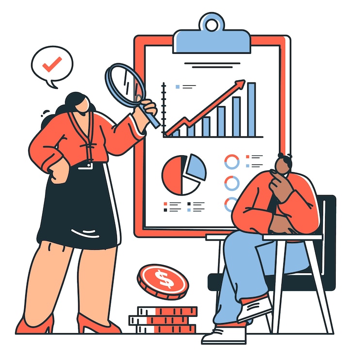 Free Vector auditor  concept illustration