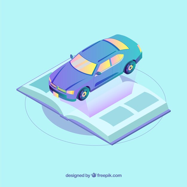 Augmented reality background in isometric style