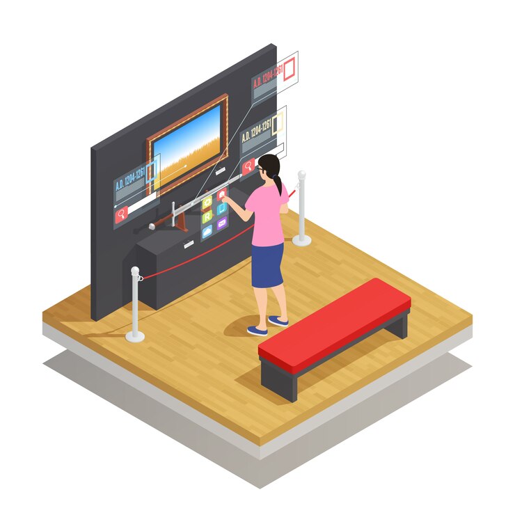 무료 Vector 증강 현실 아이소 메트릭 구성