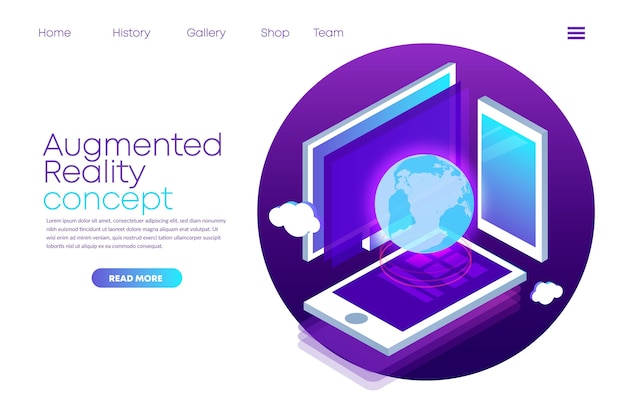 拡張現実のランディングページテンプレート
