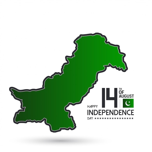 Free vector august 14th pakistan independence greetings