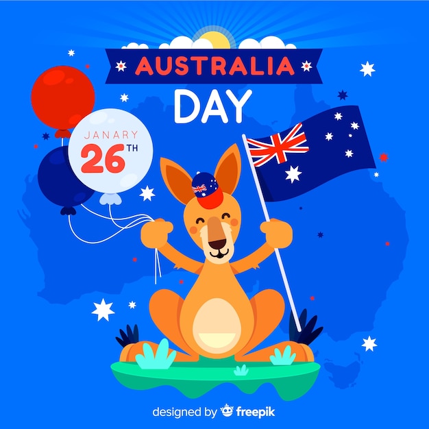 Vettore gratuito australia day sfondo