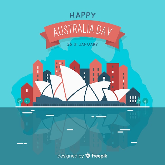 Vettore gratuito australia day sfondo