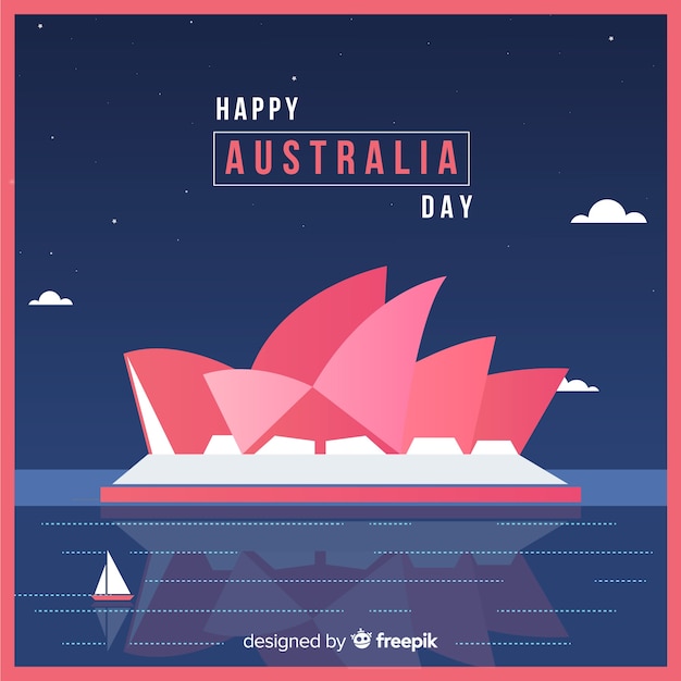 Vettore gratuito australia day sfondo