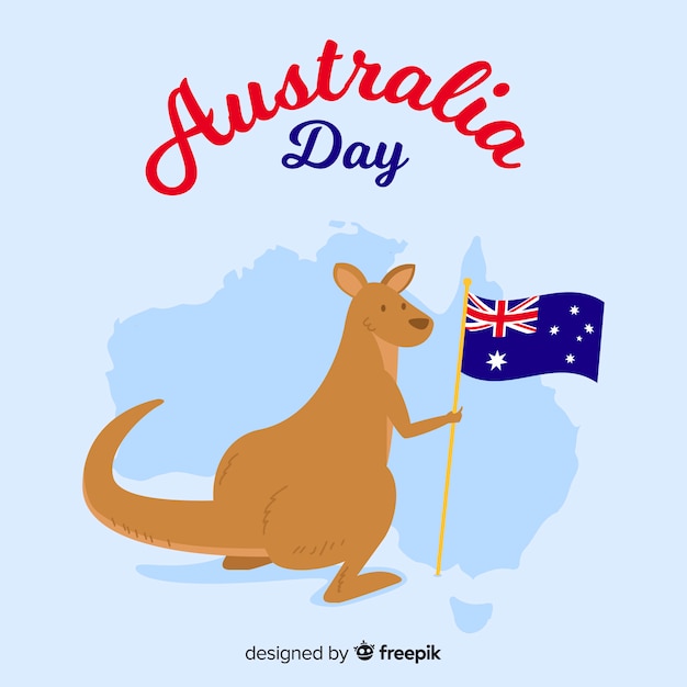 Vettore gratuito australia day sfondo