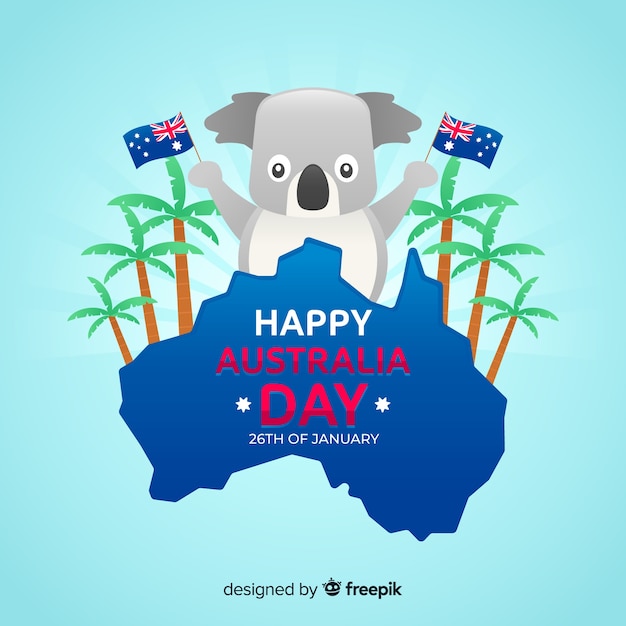 Vettore gratuito australia day sfondo