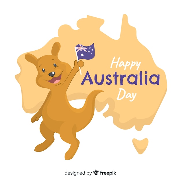 Vettore gratuito australia day sfondo