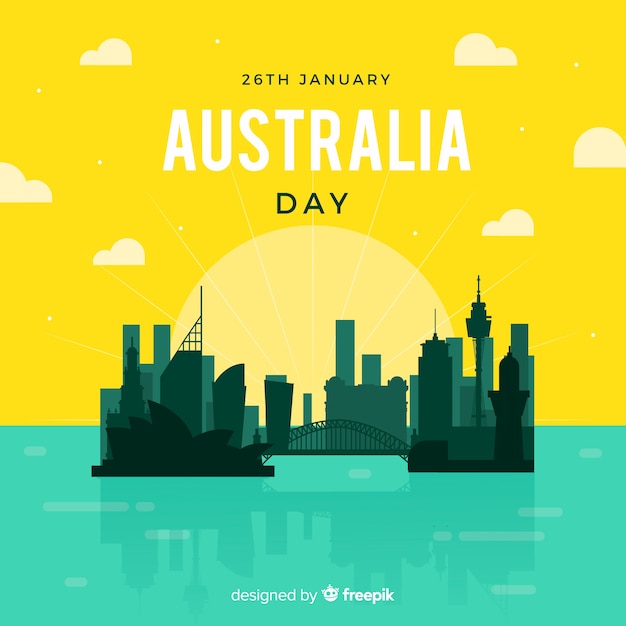 Vettore gratuito australia day sfondo