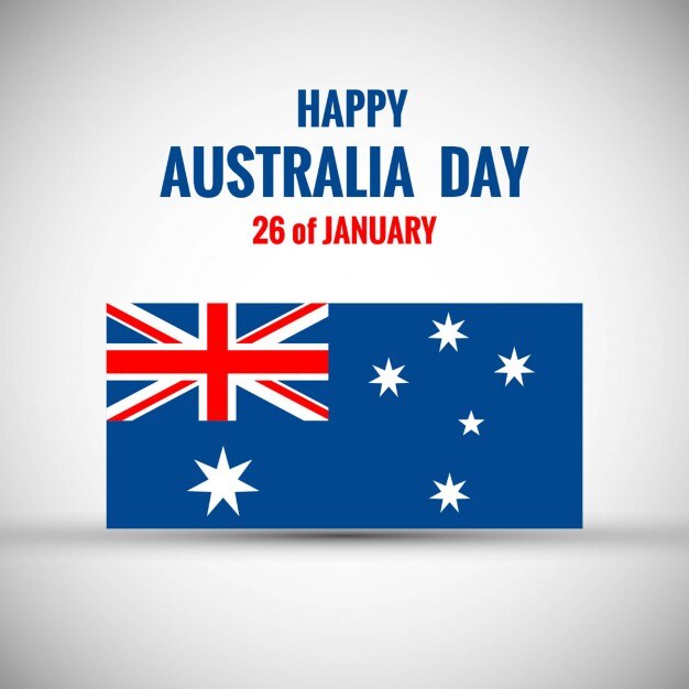 Австралия день карты с флагом