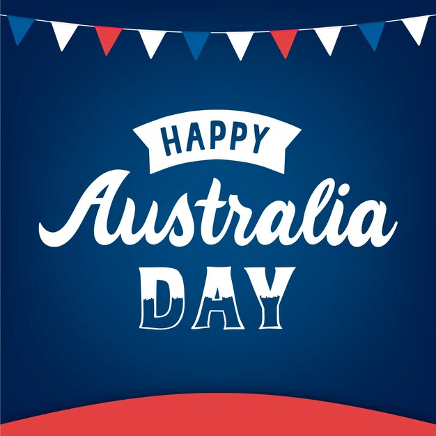 Free vector australia day celebration lettering
