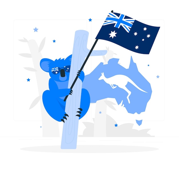 Australia day concept illustration