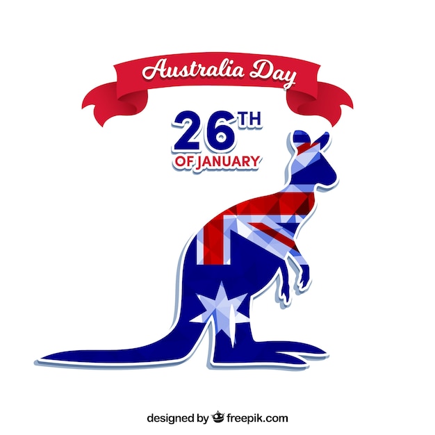 Дизайн в Австралии с силуэтом кенгуру