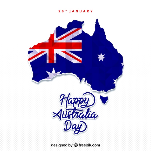 Vettore gratuito australia day design con mappa