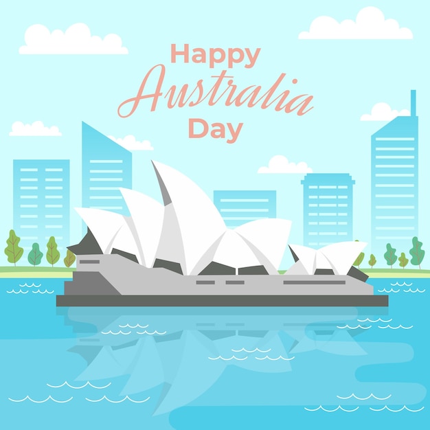 Free vector australia day event illustration