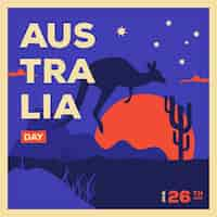 Vettore gratuito giorno dell'australia in design piatto