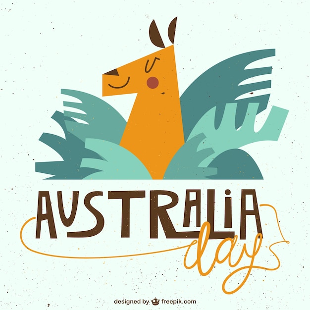 Vettore gratuito australia giorno illustrazione