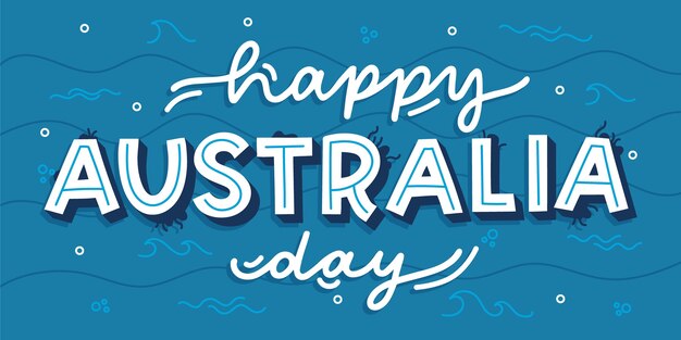 Australia day lettering