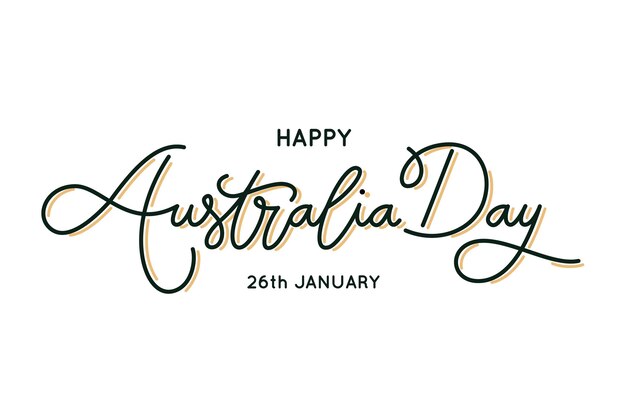 Australia day lettering